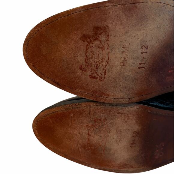 Lucchese 2000 Ostrich Boots Exotic Handmade Leather Roper 12\
